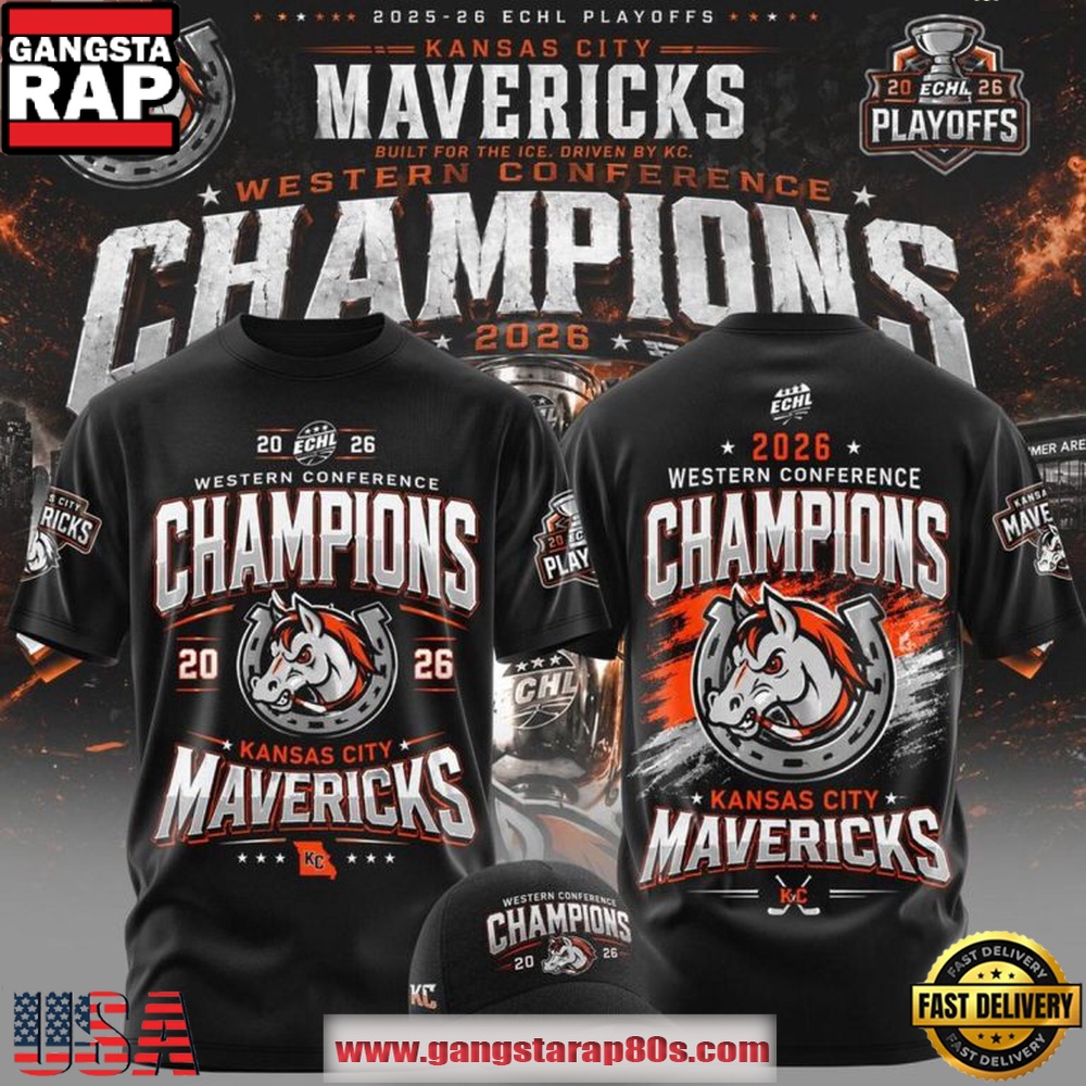 Kansas City Mavericks ECHL Western Conference Champions 2026 T Shirt Kansas City Mavericks ECHL Western Conference Champions 2026 T Shirt