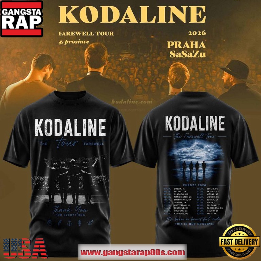 Kodaline Farewell Tour 2026 This Is Our Goodbye All Over Print T Shirt Kodaline Farewell Tour 2026 This Is Our Goodbye All Over Print T Shirt
