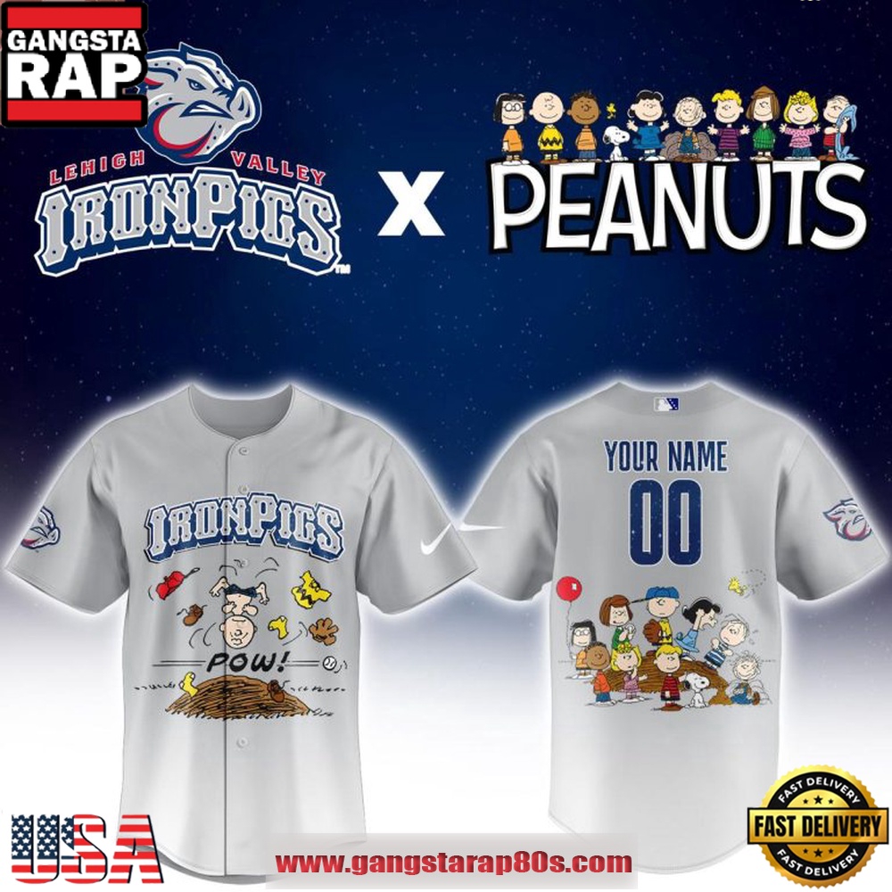 Lehigh Valley IronPigs x Peanuts Night 2026 Custom Baseball Jersey Lehigh Valley IronPigs x Peanuts Night 2026 Custom Baseball Jersey
