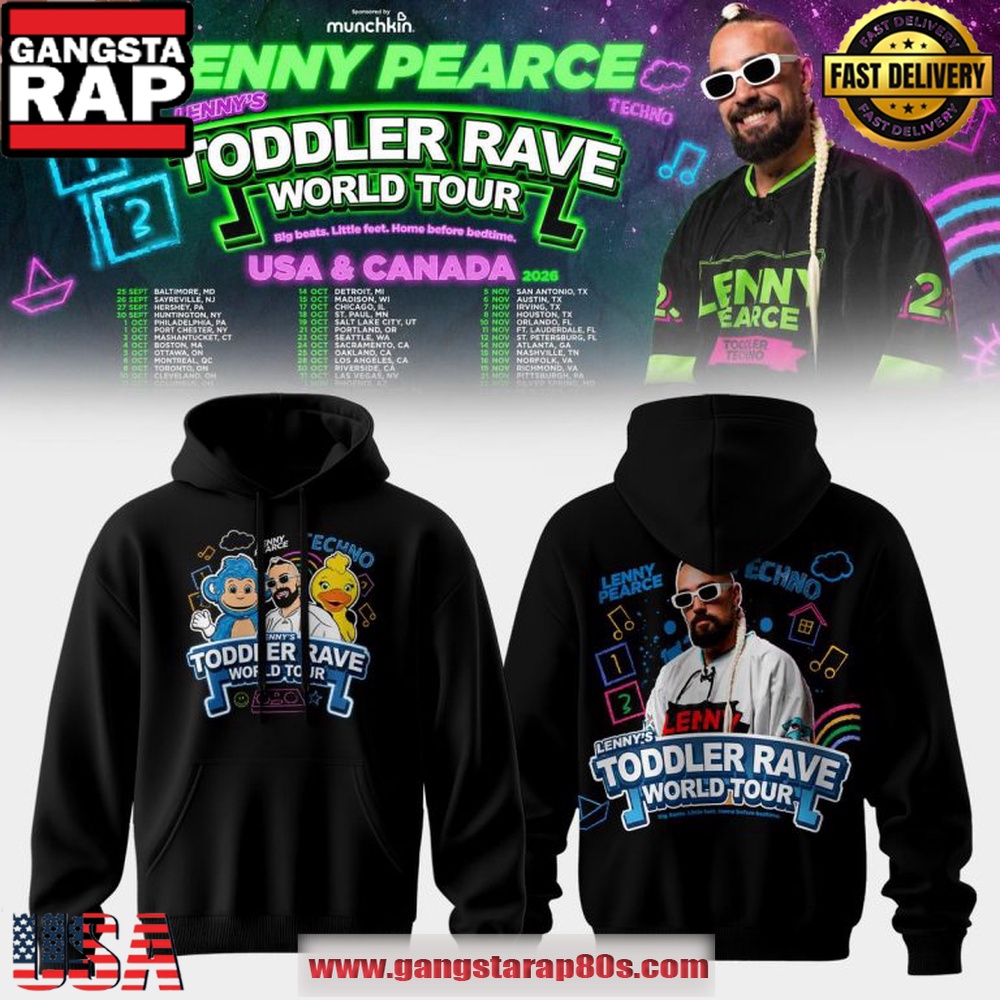 Lenny Pearce Toddler Rave World Tour 2026 Music Tour Hoodie Lenny Pearce Toddler Rave World Tour 2026 Music Tour Hoodie
