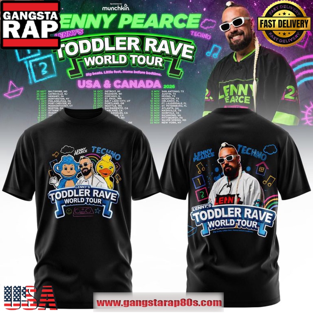 Lenny Pearce Toddler Rave World Tour 2026 Music Tour T Shirt Lenny Pearce Toddler Rave World Tour 2026 Music Tour T Shirt