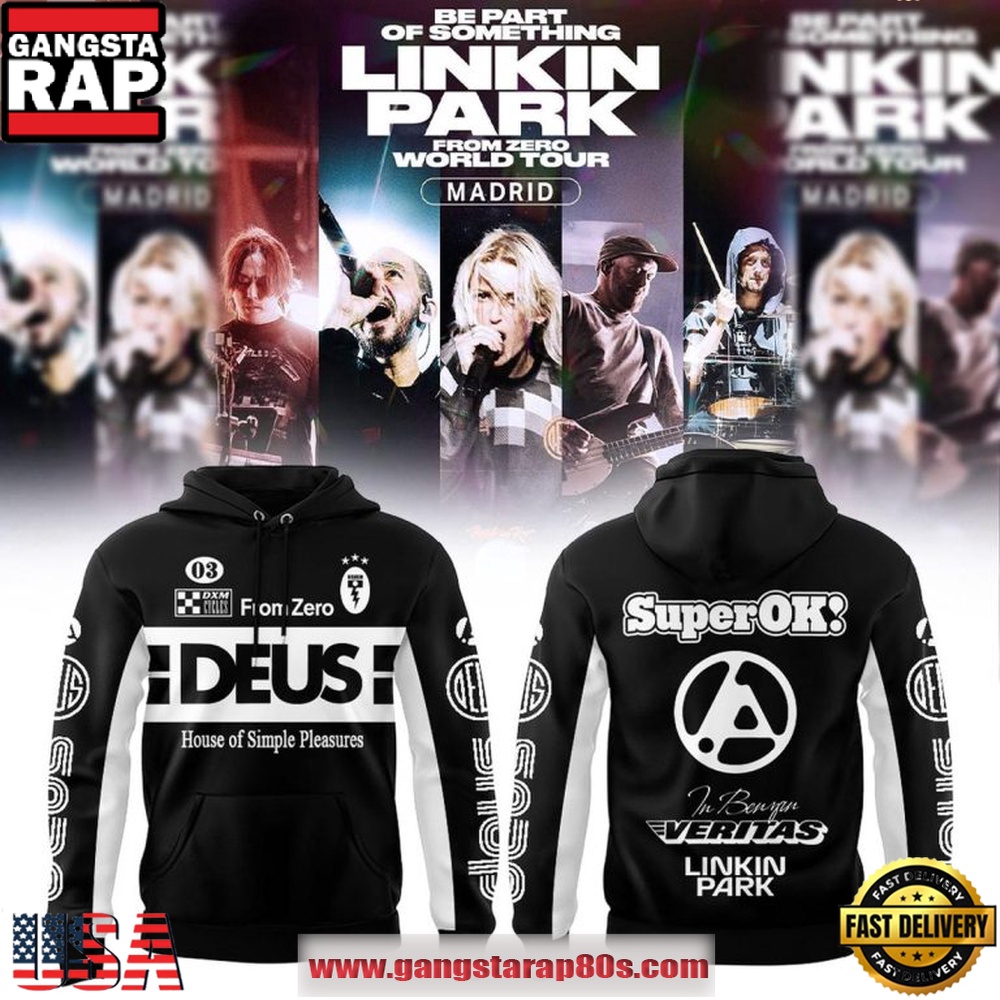 Linkin Park Deus Ex Machina From Zero World Tour Madrid 2026 Hoodie Linkin Park Deus Ex Machina From Zero World Tour Madrid 2026 Hoodie