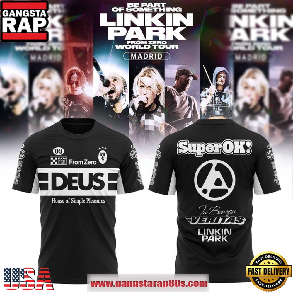 Linkin Park Deus Ex Machina From Zero World Tour Madrid 2026 T Shirt