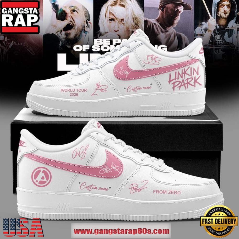 Linkin Park From Zero World Tour 2026 Signature Custom White Air Force 1 Sneakers Shoes