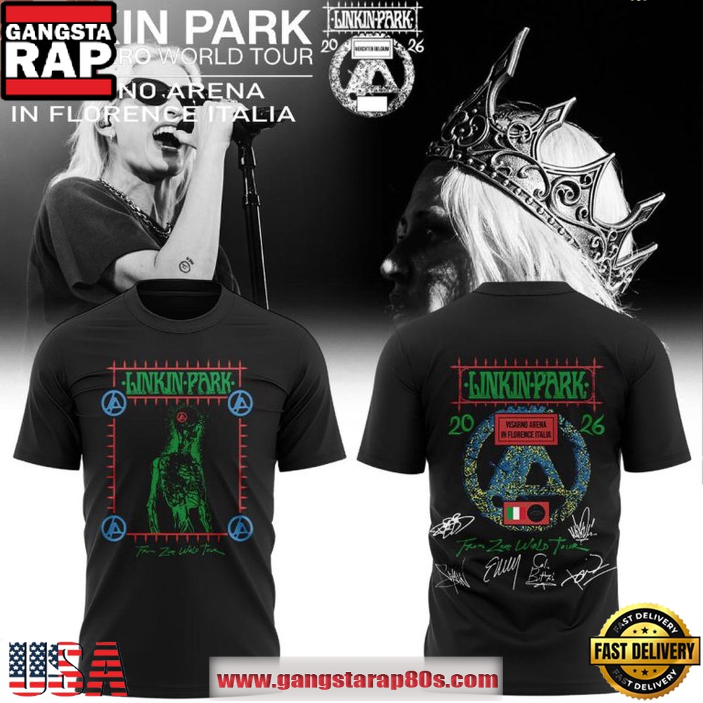Linkin Park From Zero World Tour Florence Italia 2026 T Shirt Linkin Park From Zero World Tour Florence Italia 2026 T Shirt