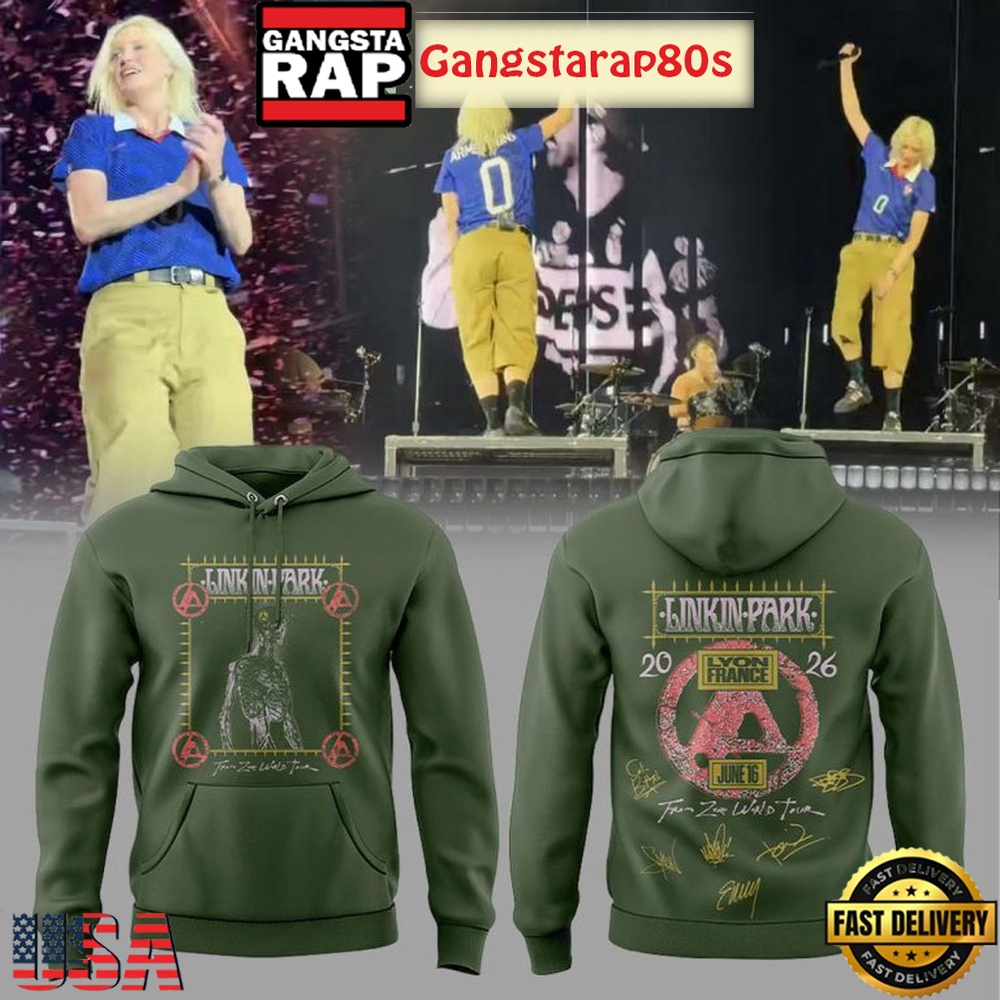 Linkin Park x France 2026 From Zero World Tour Camo Hoodie Linkin Park x France 2026 From Zero World Tour Camo Hoodie