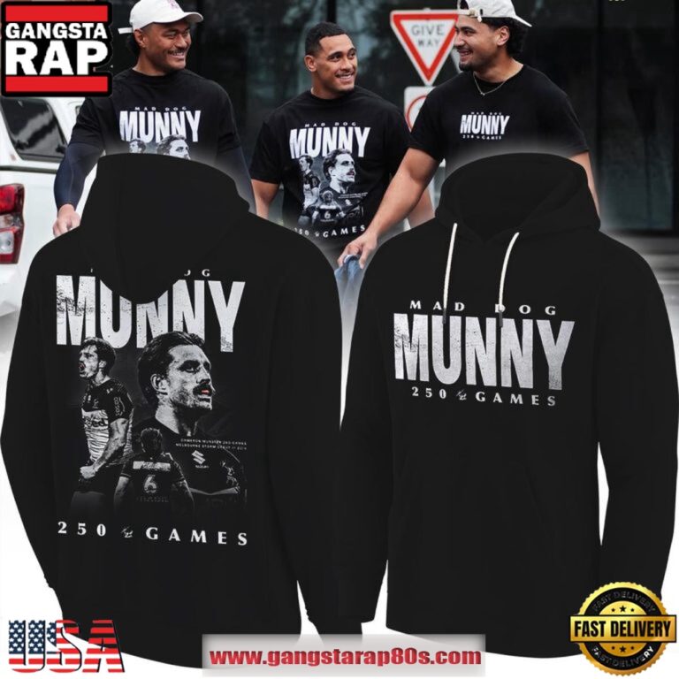 Melbourne Storm Cameron Munster 250 Games 2026 Limited Edition Hoodie — free download
