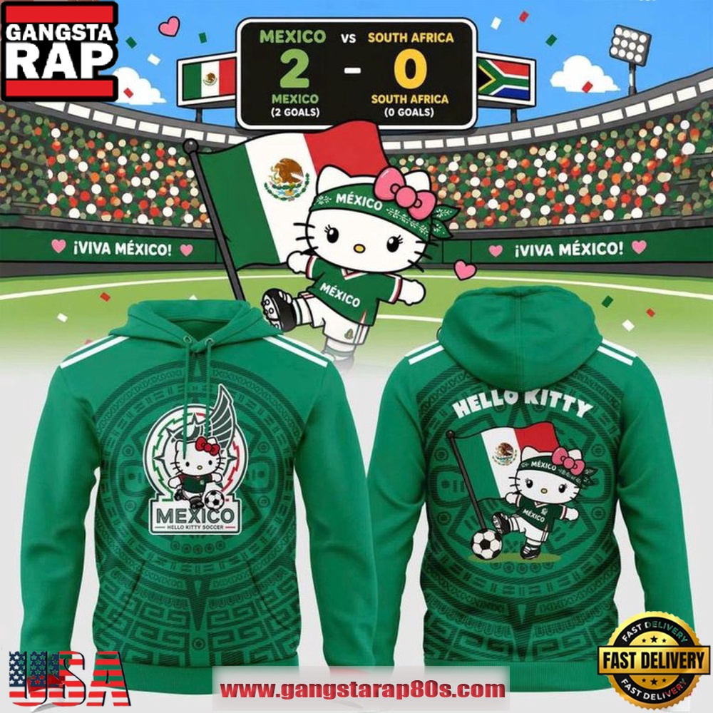 Mexico Soccer x Hello Kitty Night FIFA World Cup 2026 Hoodie Mexico Soccer x Hello Kitty Night FIFA World Cup 2026 Hoodie