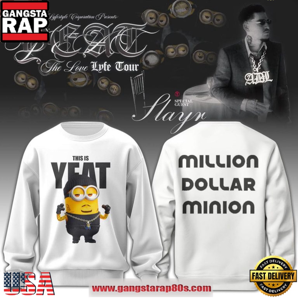Minions x Yeat 2026 The Love Lyfe Tour Million Dollar Minion Sweatshirt