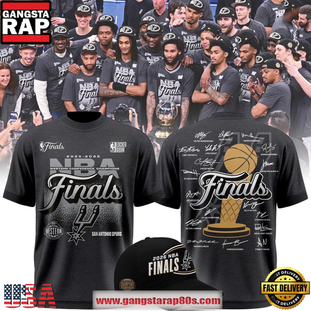 NBA San Antonio Spurs Western Conference Champions 2026 Signature Vintage T Shirt