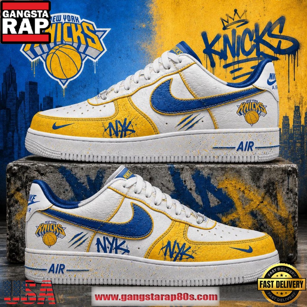 New York Knicks Graffiti Art 2026 Nike Air Force 1 Fashions Shoes