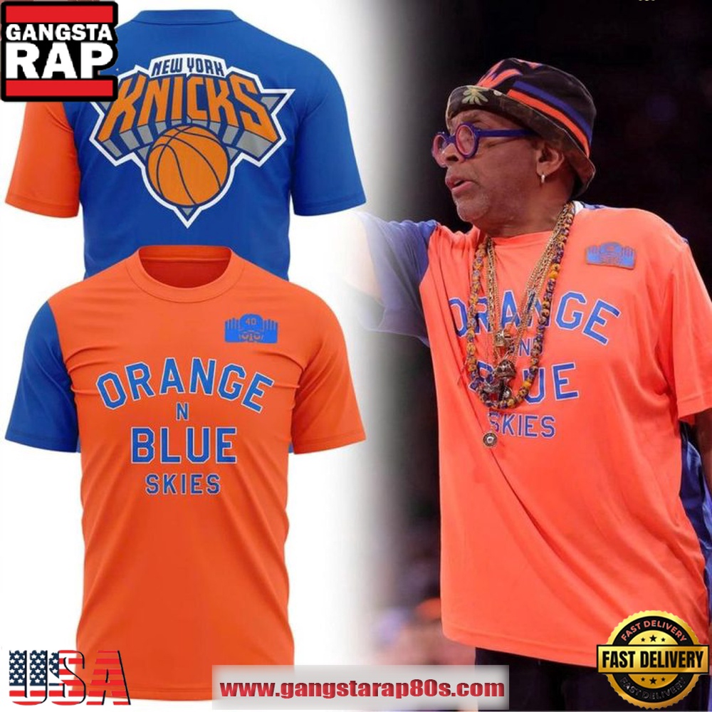 New York Knicks x Spike Lee 2026 Finals Orange And Blue Skies 3D Shirt New York Knicks x Spike Lee 2026 Finals Orange And Blue Skies 3D Shirt