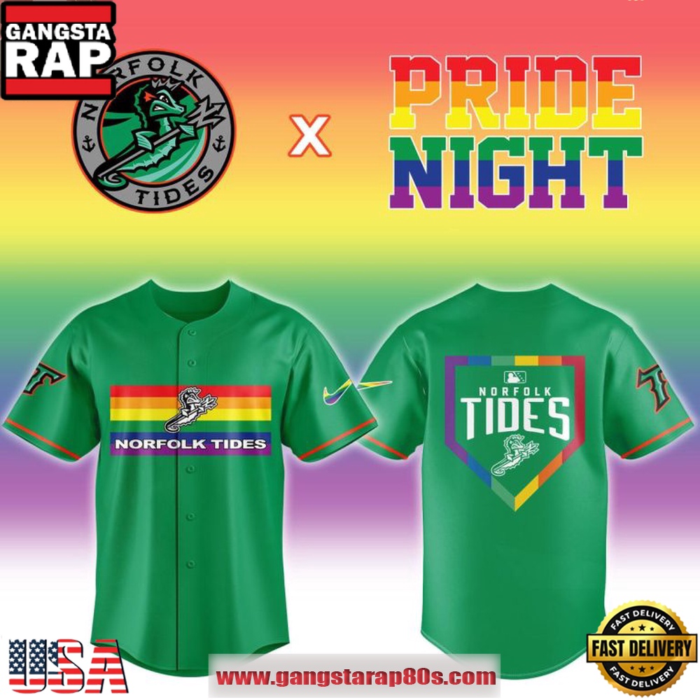 Norfolk Tides x Pride Night 2026 Special Edition Baseball Jersey