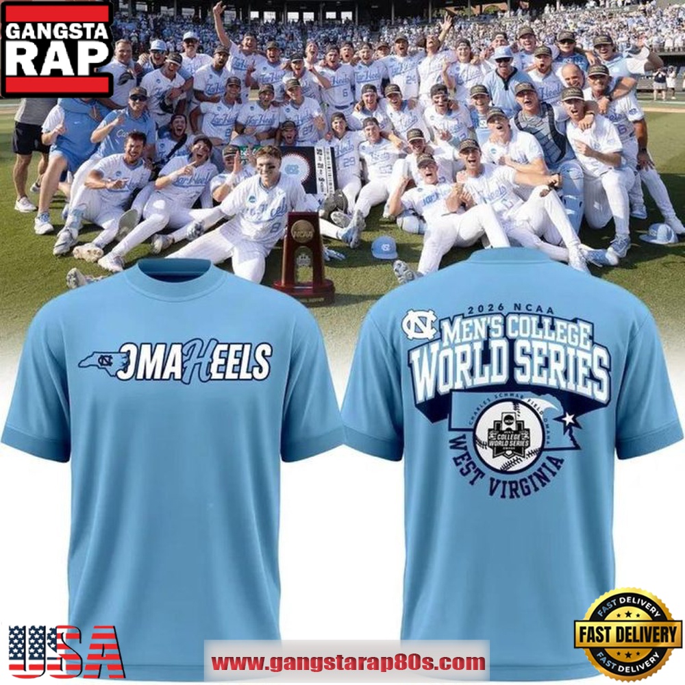 North Carolina Tar Heels 2026 NCAA Men’s College World Series OmaHeels T Shirt North Carolina Tar Heels 2026 NCAA Men’s College World Series OmaHeels T Shirt