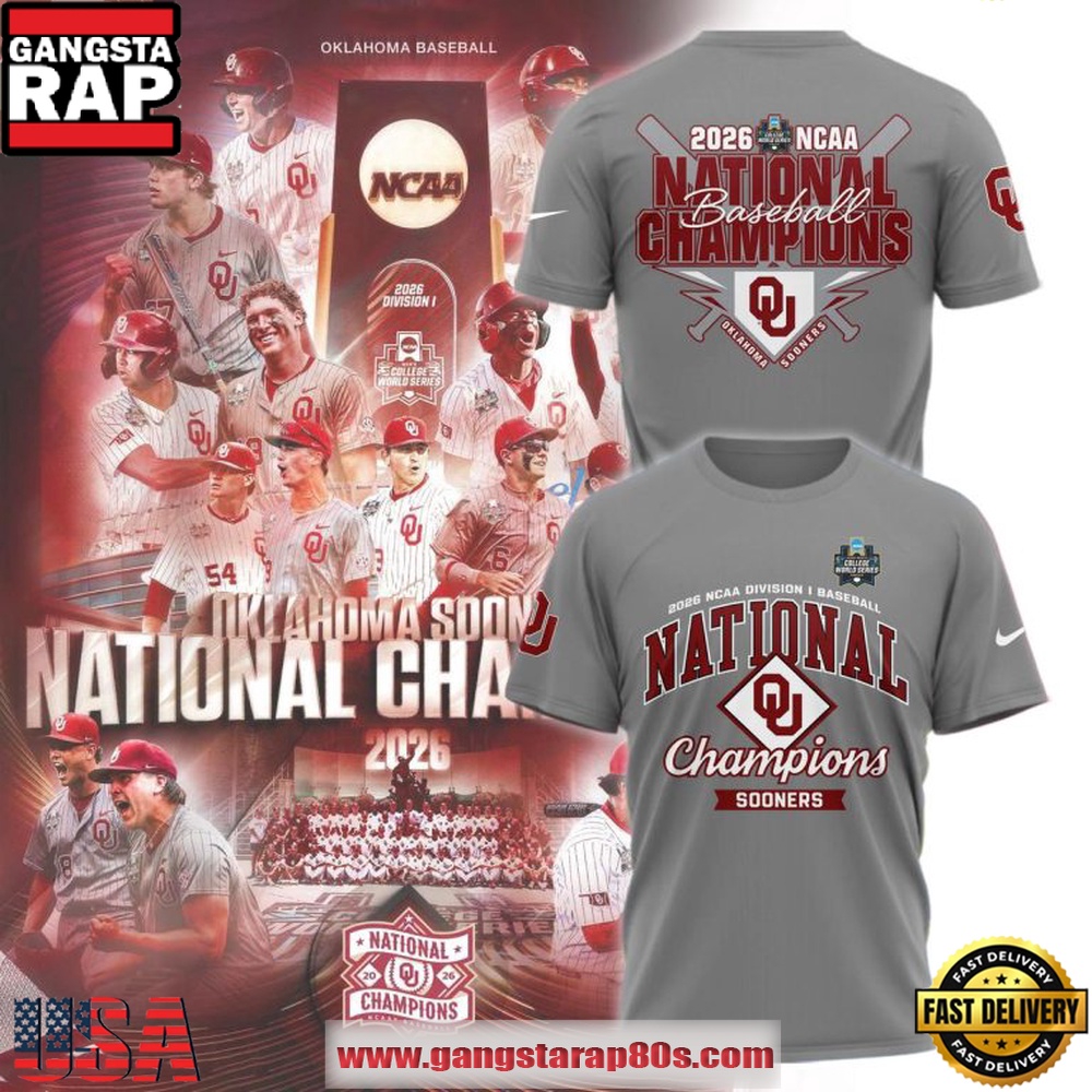 Oklahoma Sooners National Champions NCAA Baseball 2026 T Shirt