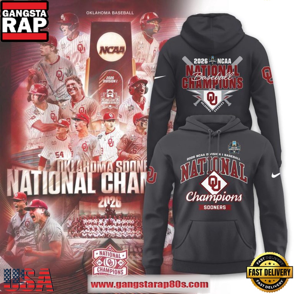 Oklahoma Sooners National Champions NCAA Baseball 2026 Unisex Hoodie Oklahoma Sooners National Champions NCAA Baseball 2026 Unisex Hoodie