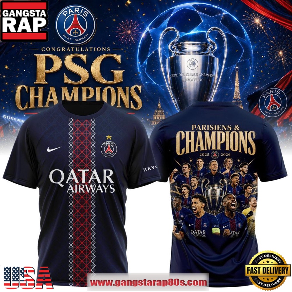 Paris Saint-Germain UEFA Champions League 25-26 Winners Championship Season T-Shirt
