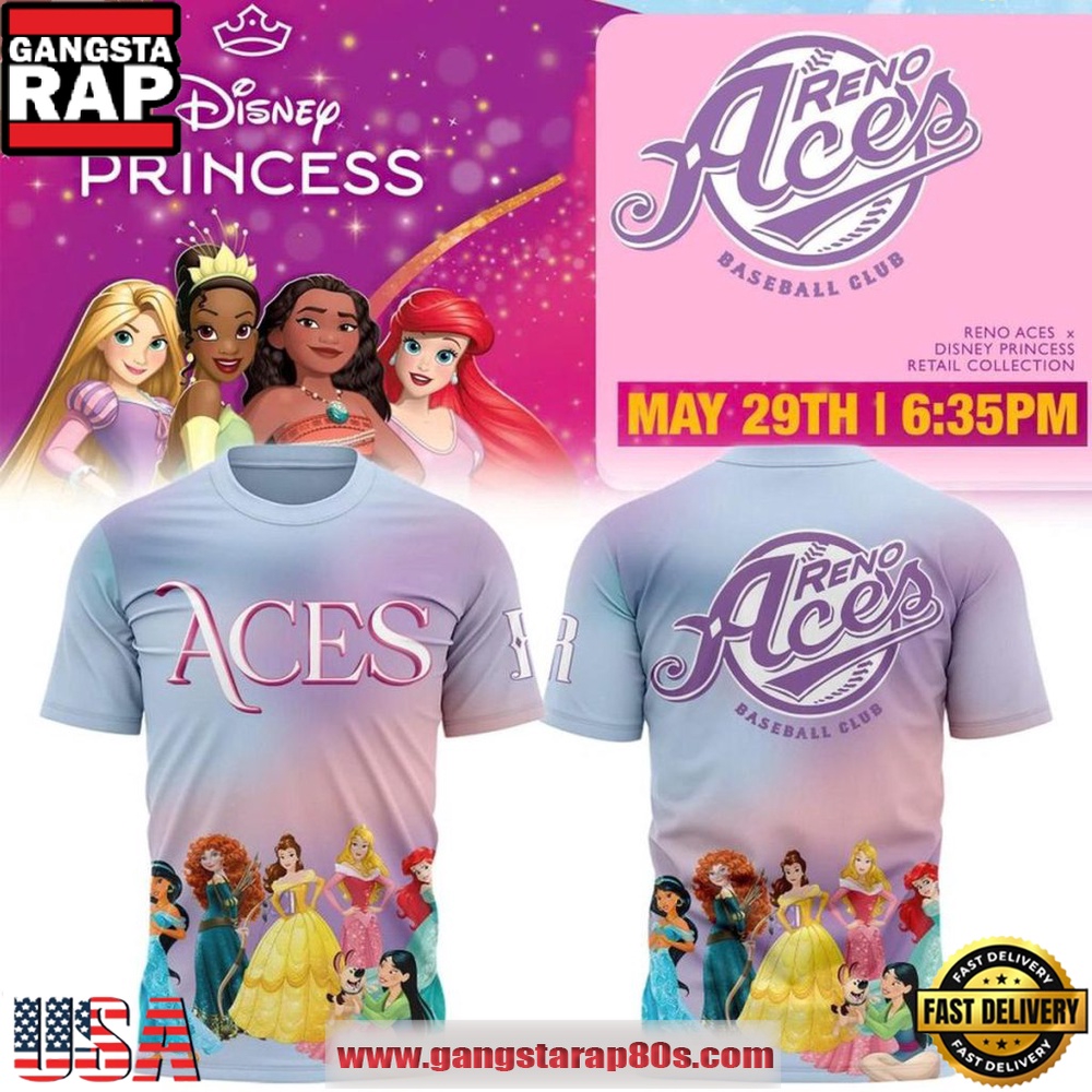 Reno Aces x Disney Princess Night 2026 Unisex T Shirt