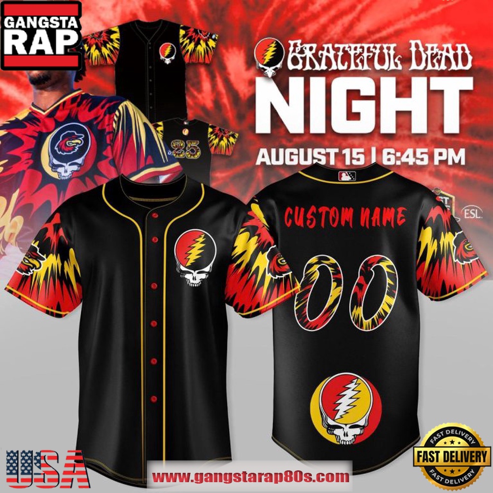 Rochester Red Wings x Grateful Dead Night 2026 Custom Baseball Jersey