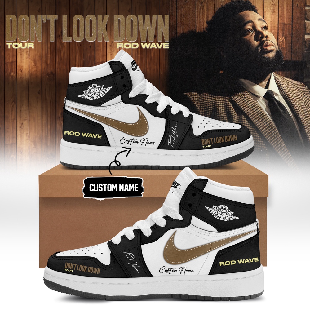 Rod Wave Don’t Look Down Tour 2026 Limited Edition Signature Black Air Jordan 1