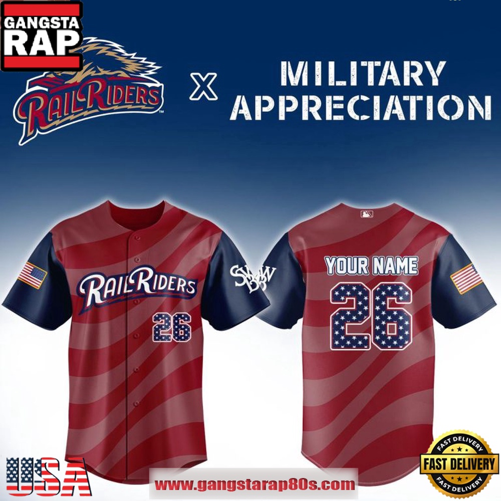 Scranton Wilkes-Barre RailRiders x Military Appreciation 2026 Custom Name Fan Baseball Jersey Scranton Wilkes-Barre RailRiders x Military Appreciation 2026 Custom Name Fan Baseball Jersey