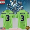 Seattle Seahawks 2026 Russell Wilson 3 Signature Game Day Football Jersey 2 Seattle Seahawks 2026 Russell Wilson 3 Signature Game Day Football Jersey