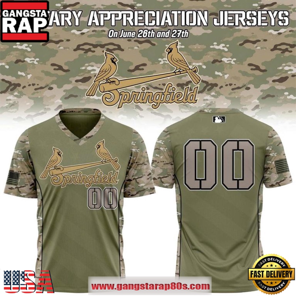 Springfield Cardinals Special Military Appreciation 2026 Custom T Shirt