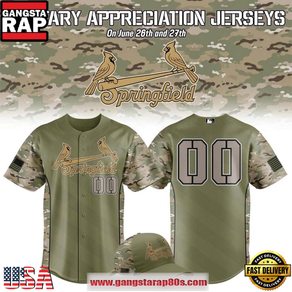 Springfield Cardinals x Military Appreciation 2026 Custom Baseball Jersey