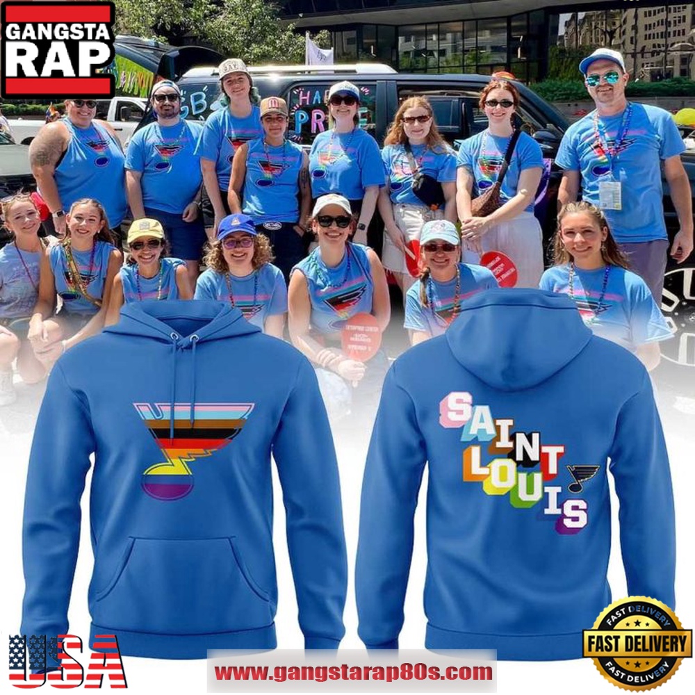 St. Louis Blues Celebrating Pride Night 2026 All Over Print Hoodie