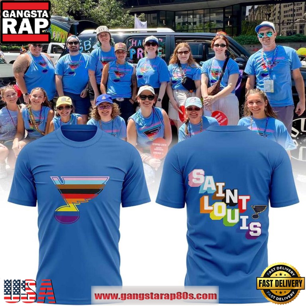 St. Louis Blues Celebrating Pride Night 2026 All Over Print T Shirt St. Louis Blues Celebrating Pride Night 2026 All Over Print T Shirt