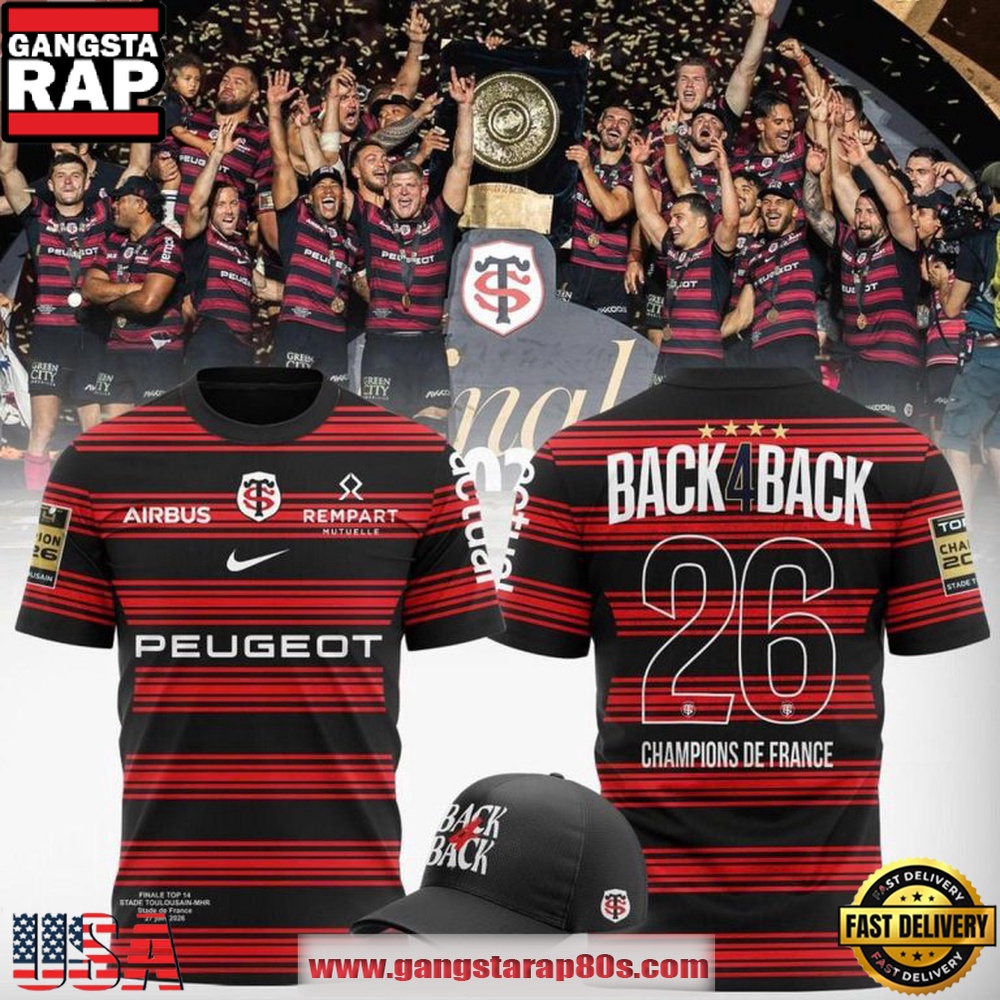 Stade Toulousain Rugby 2026 Signature 4-In-A-Row Champions T Shirt