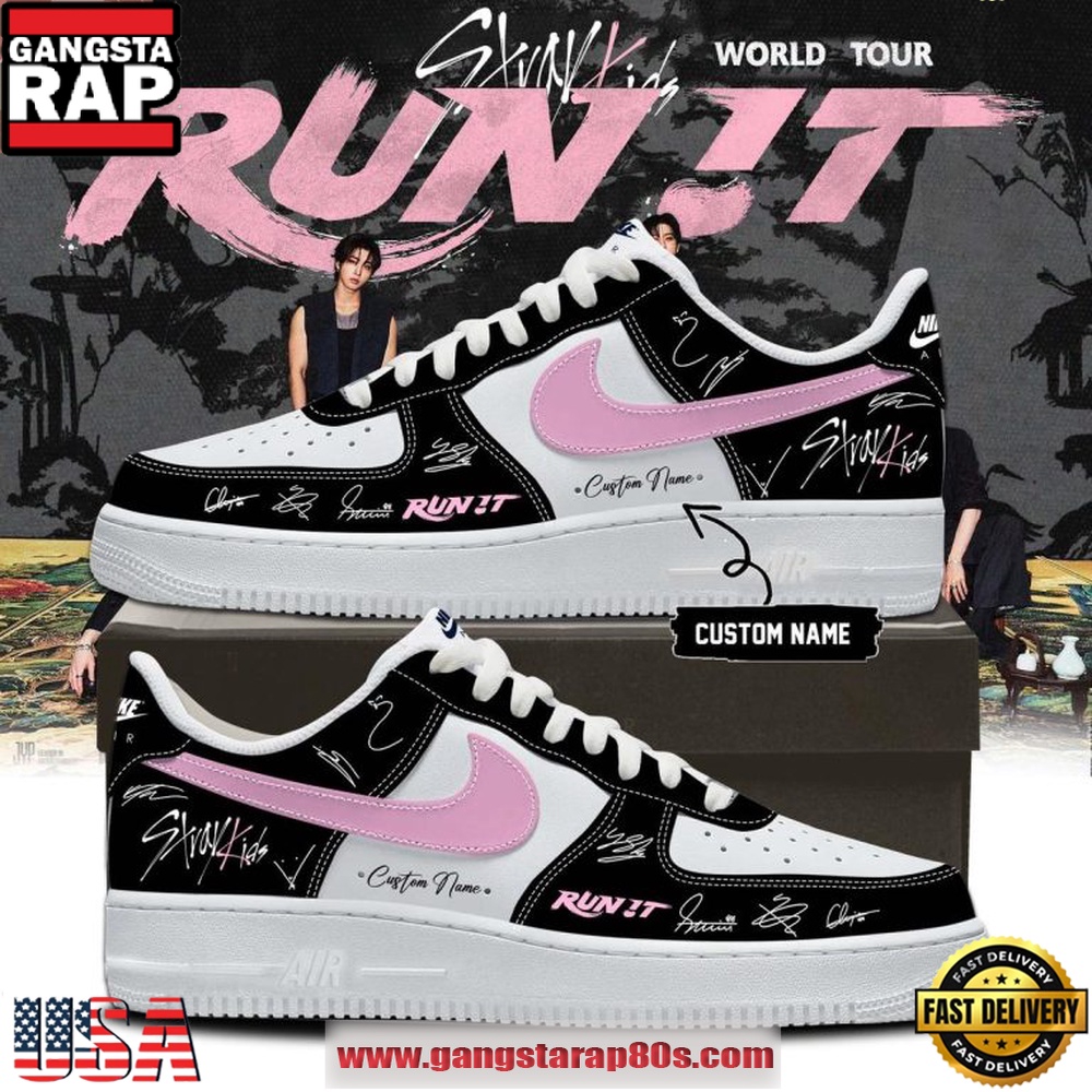 Stray Kids World Tour Run It 2026 Custom Name Air Force 1 Low Top Shoes