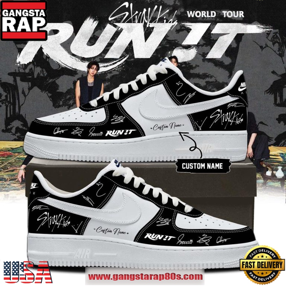 Stray Kids World Tour Run It 2026 Custom Name Air Force 1 Sneakers Shoes