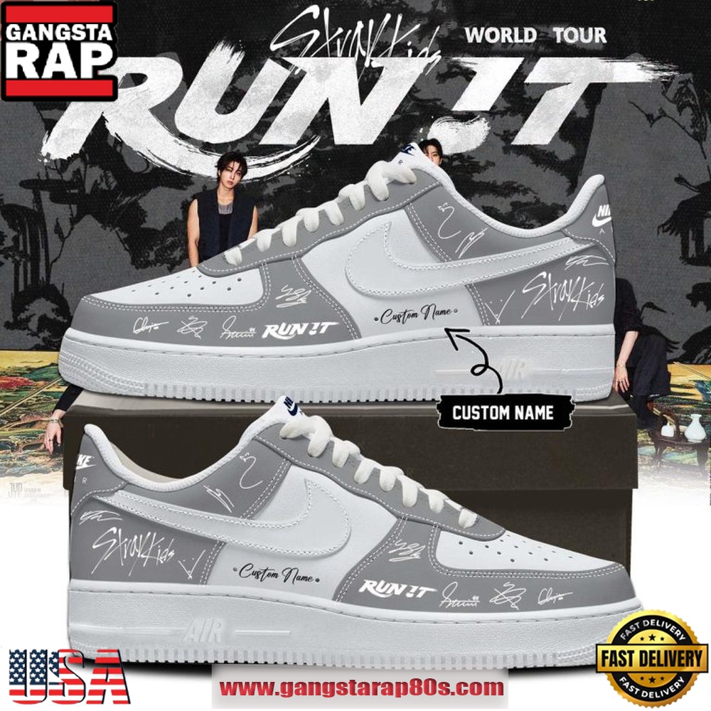 Stray Kids World Tour Run It 2026 Custom Nike Air Force 1 Sneakers Shoes