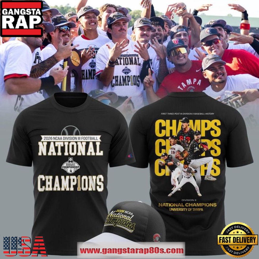 Tampa Spartans Baseball 2026 Division II National Champions Back-2-Back-2-Back Unisex T Shirt