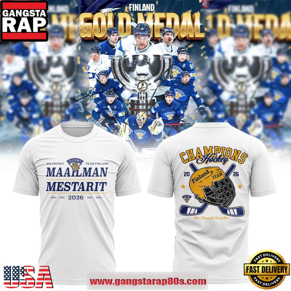 Team Finland 2026 IIHF World Hockey Champions Maailman Mestarit Championship Celebration 3D T-Shirt