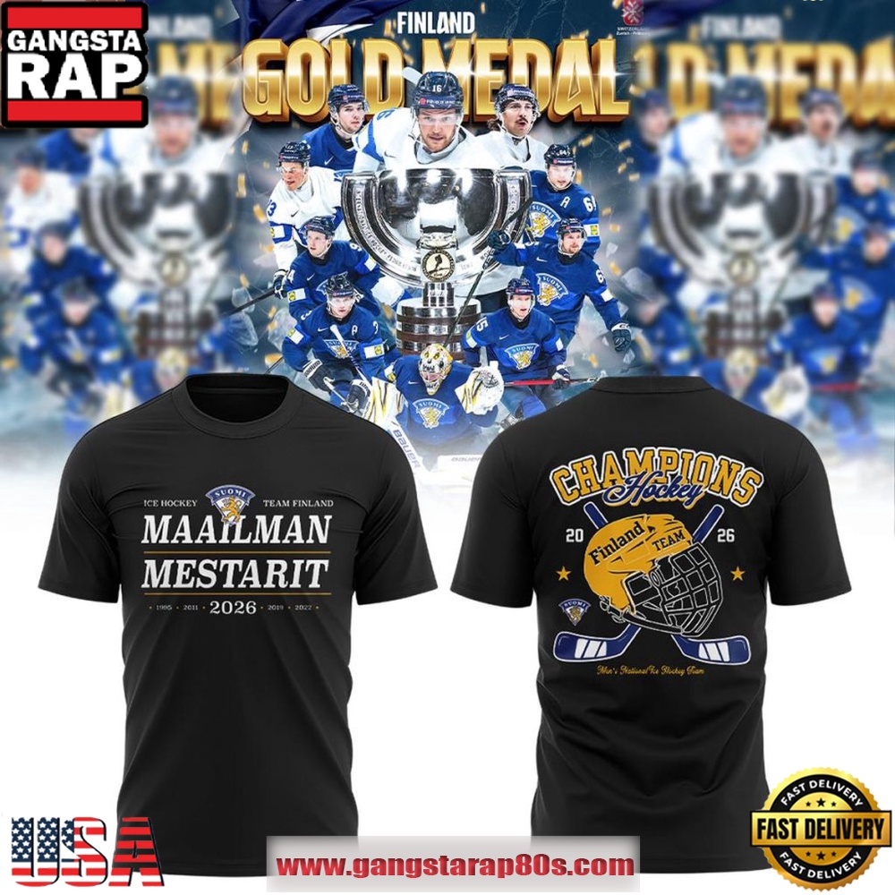 Team Finland 2026 IIHF World Hockey Champions Maailman Mestarit Championship Celebration T-Shirt