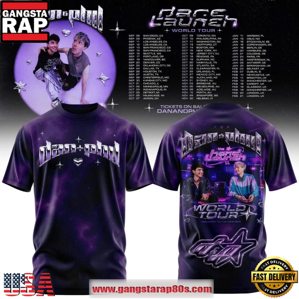 The Hard Launch World Tour 2026 Dan and Phil T Shirt