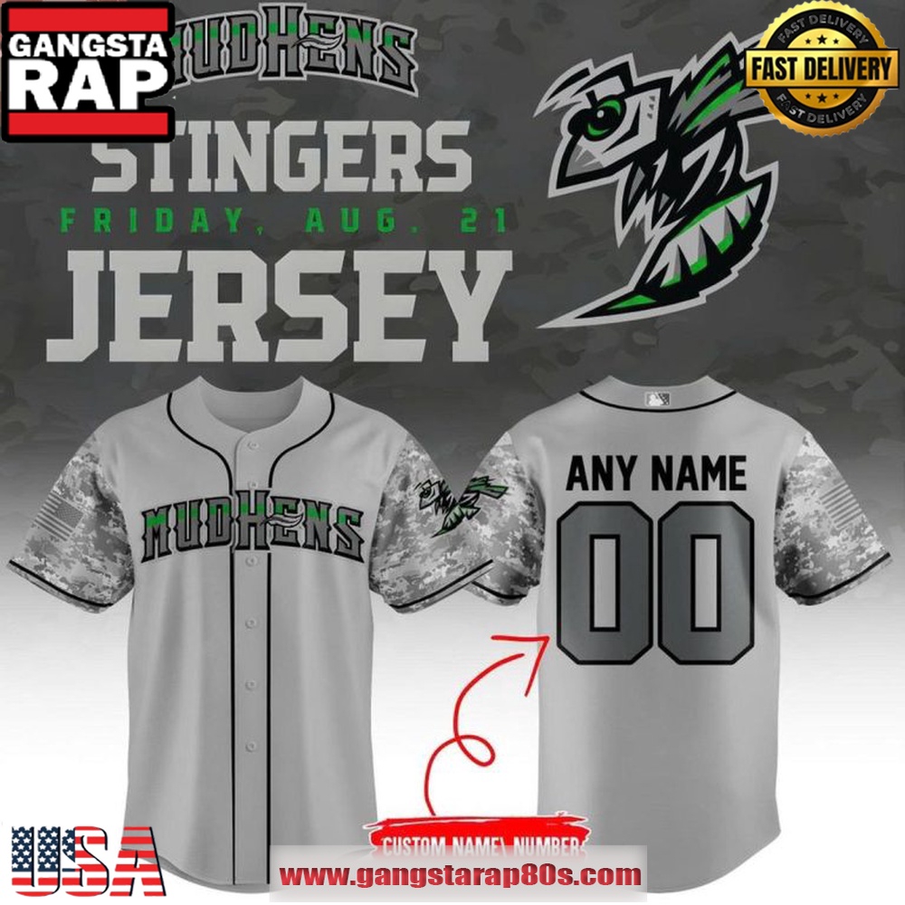 Toledo Mud Hens x Stingers Night 2026 Custom Number Baseball Jersey Toledo Mud Hens x Stingers Night 2026 Custom Number Baseball Jersey