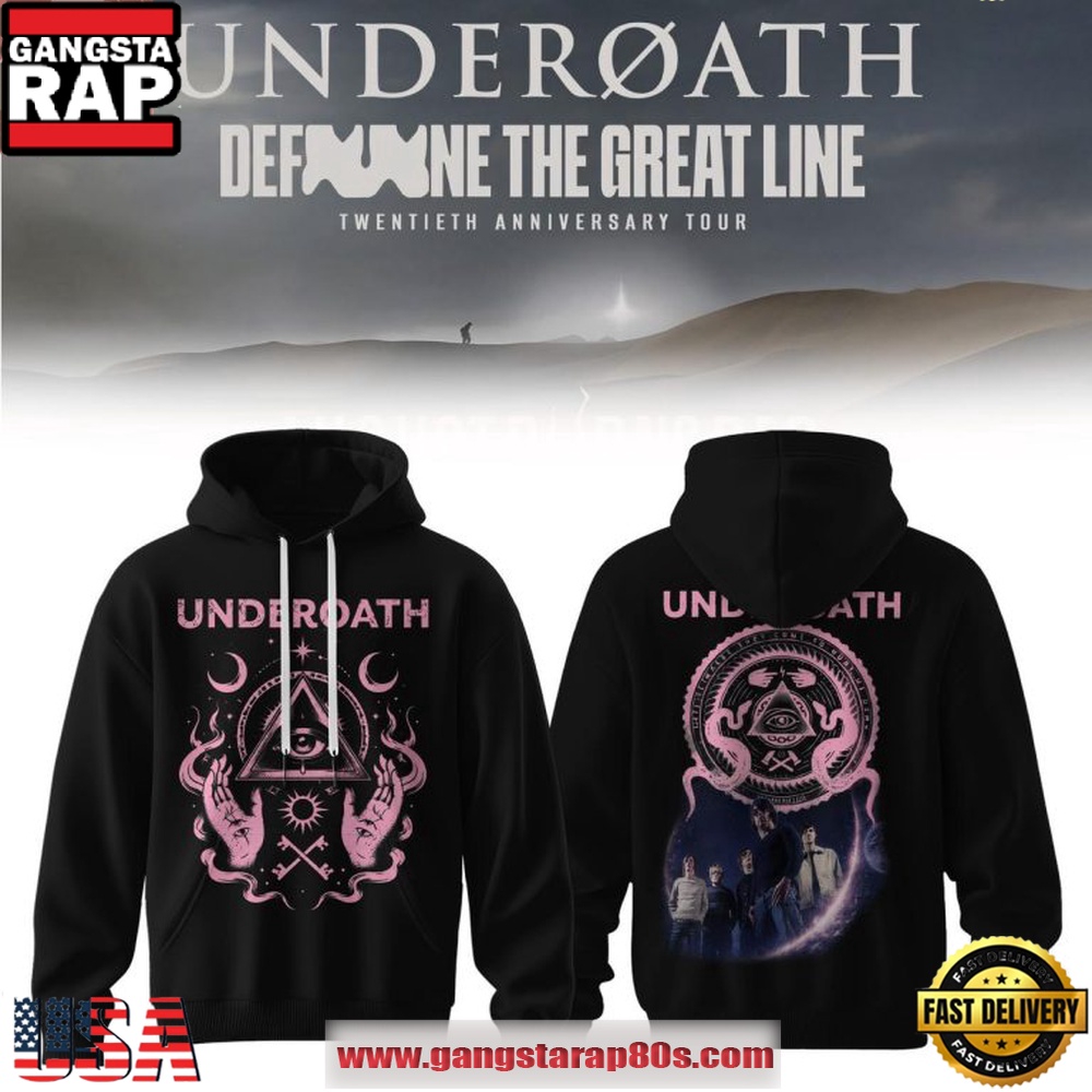 Underoath 2026 Define the Great Line 20th Anniversary Tour All Over Print Hoodie Underoath 2026 Define the Great Line 20th Anniversary Tour All Over Print Hoodie