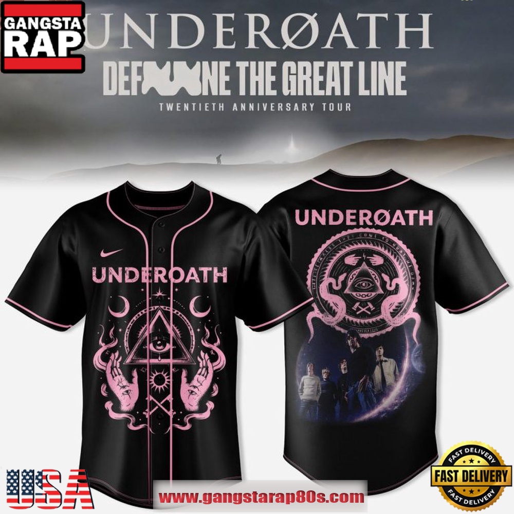 Underoath 2026 Define the Great Line 20th Anniversary Tour Baseball Jersey Shirt