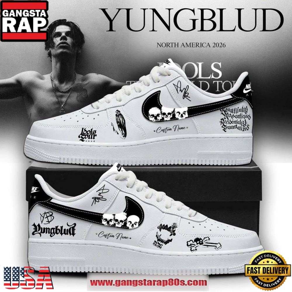 Yungblud Idols The World Tour 2026 Custom Nike Air Force 1 Running Sneakers Shoes