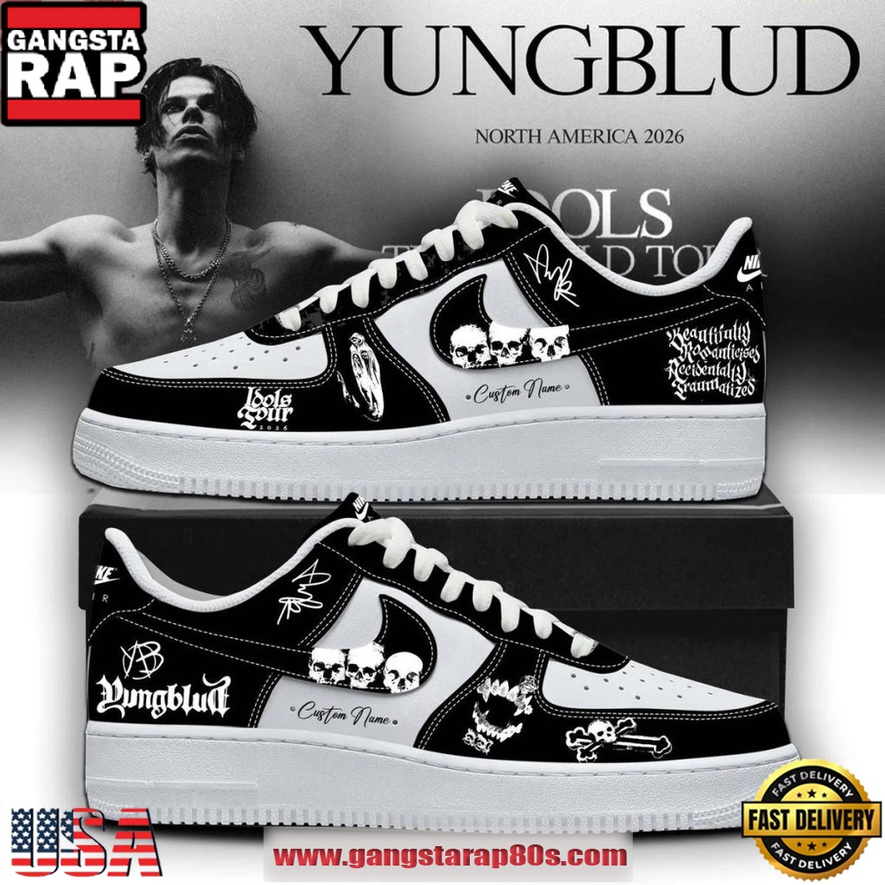 Yungblud Idols The World Tour 2026 Custom Nike Air Force 1 Shoes Running Sneakers