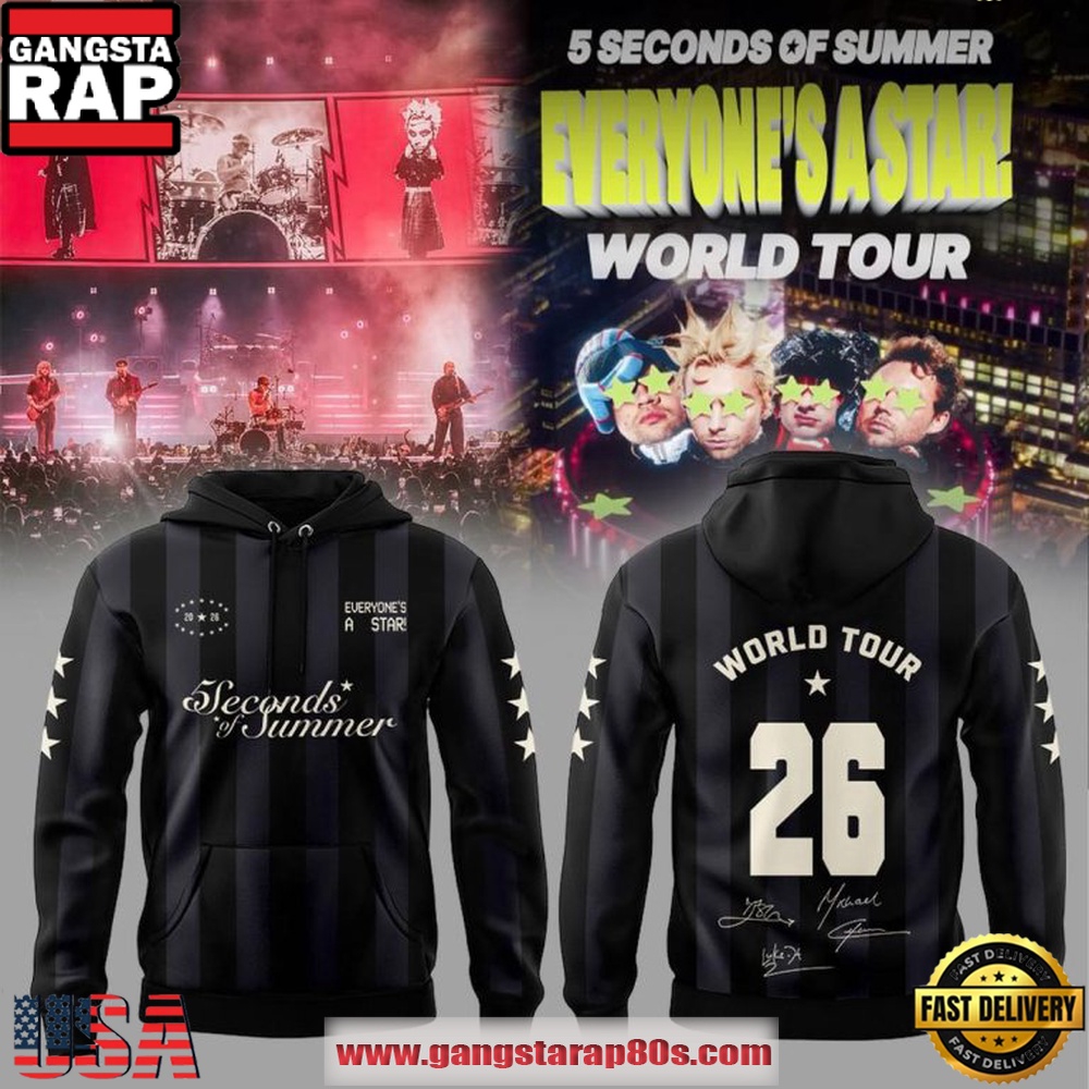 5 Seconds of Summer Official Everyone’s A Star World Tour 2026 Hoodie