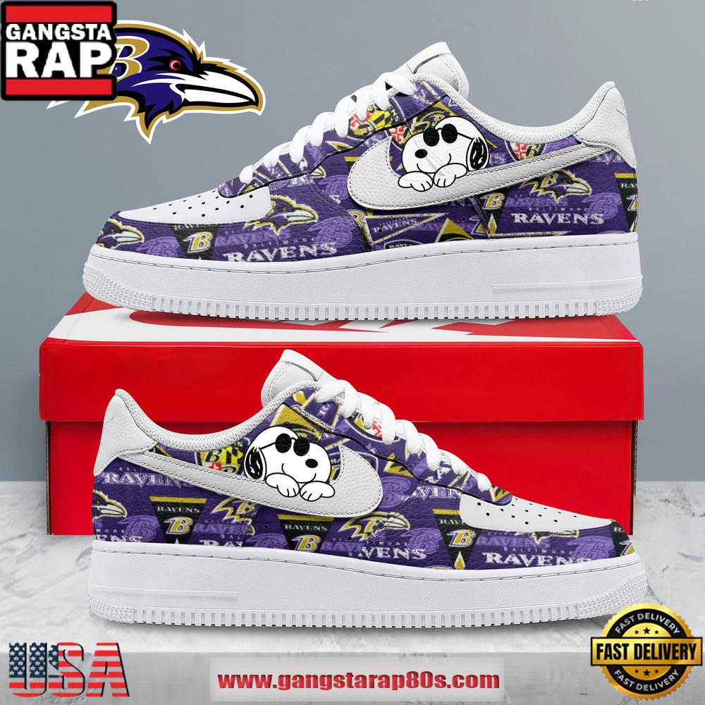 Baltimore Ravens NFL Kickoff Spirit Air Force 1 Shoes