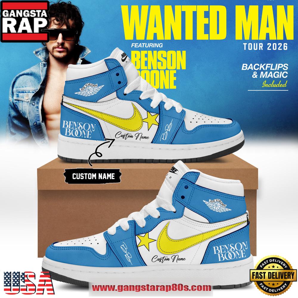 Benson Boone Wanted Man Tour 2026 Signature Air Jordan 1 Shoes