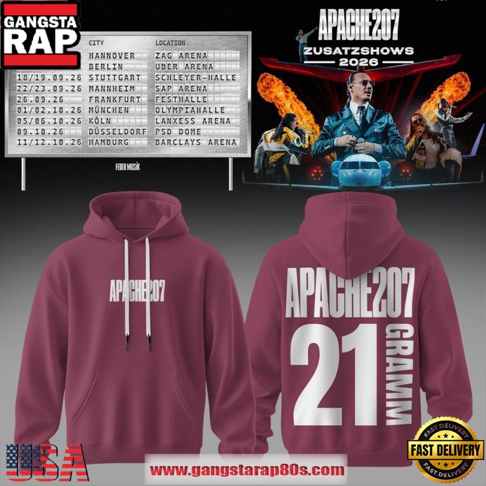 Celebrate Apache 207 Zusatzshows 2026 21 Gramm Hoodie
