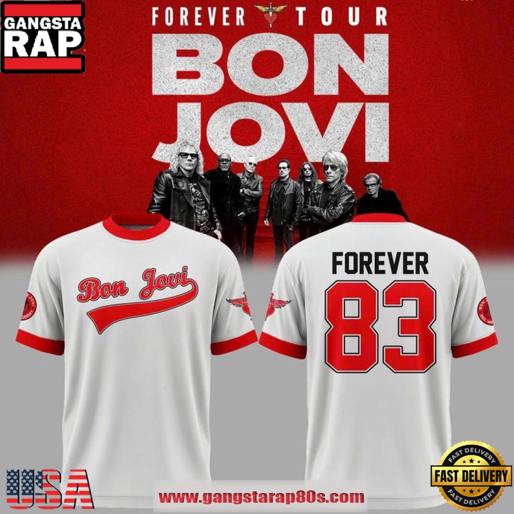 Celebrate the New York Knicks x Bon Jovi 2026 Forever Tour T Shirt