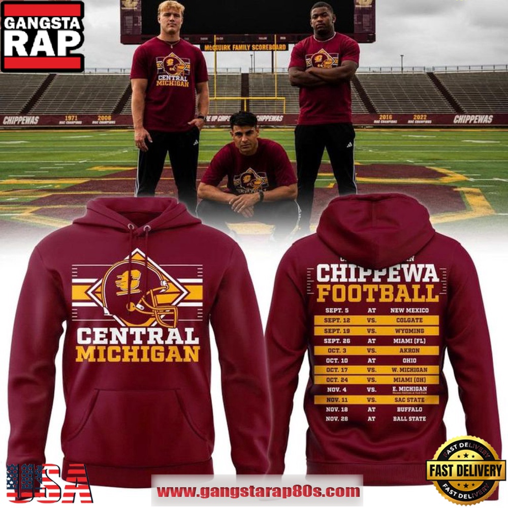 Central Michigan Chippewas 2026 Football Schedule Hoodie