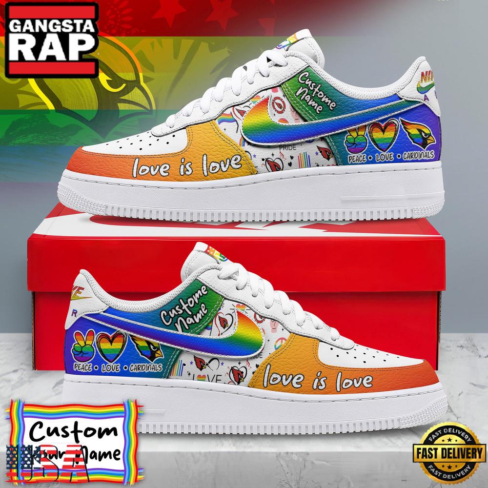 Custom Name Arizona Cardinals NFL Team Air Force 1 Shoes For Fans